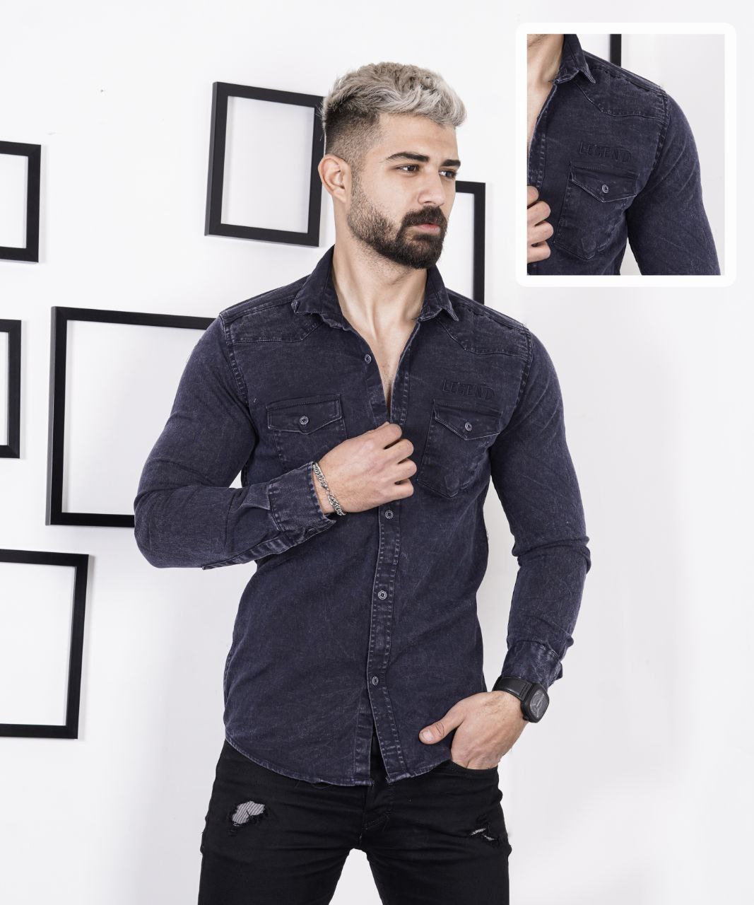 پیراهن جین لی اصل m l xl xxl ارسال رایگان
